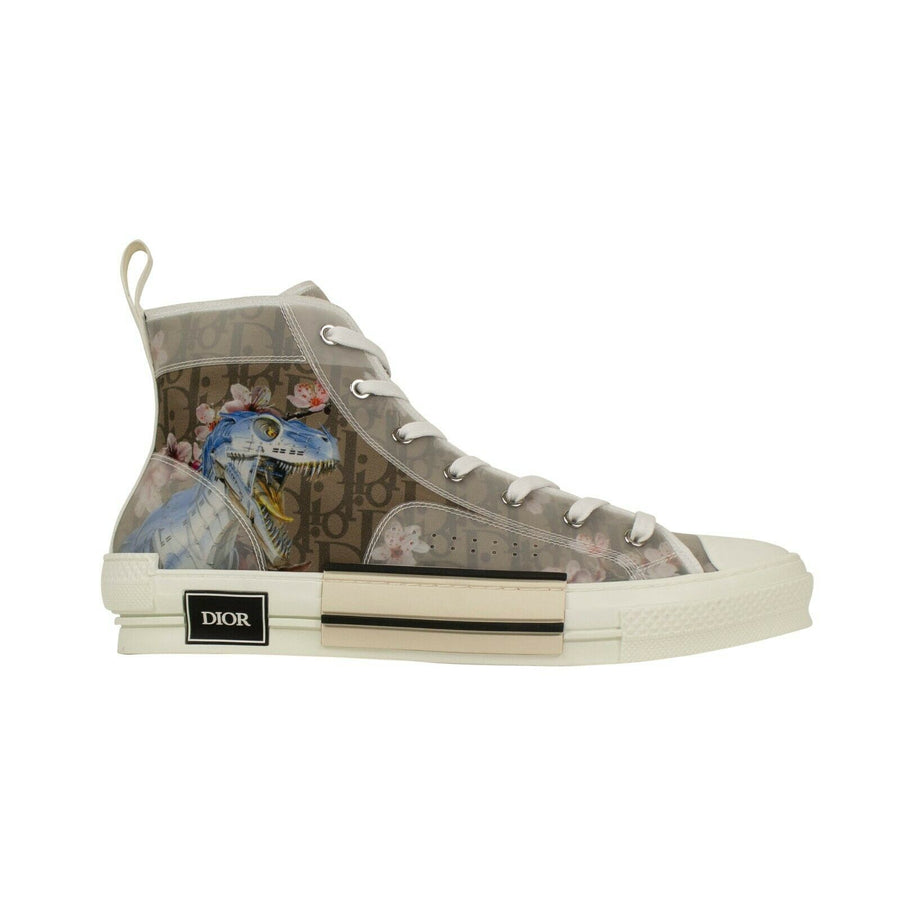 'B23' Sorayama Dinosaur High-Top Sneakers - Brown