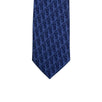 Silk Dior Oblique Narrow Neck Tie - Royal Blue