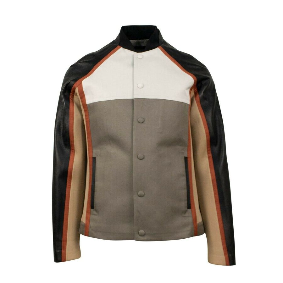 Wool And Leather Jacket - Black/Multi