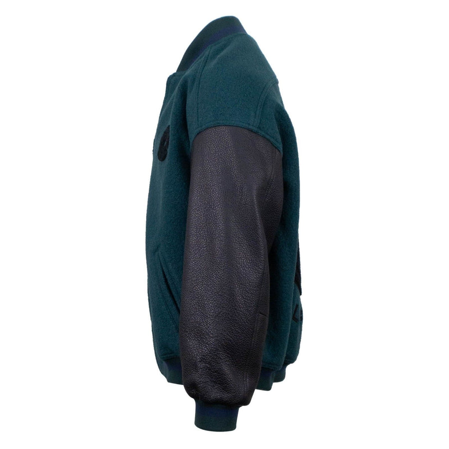 Season 5 Embroidered Classic Bomber Jacket - Emerald Ink