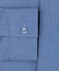 Cotton Button Down Metal Collar Shirt - Blue