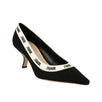 Fabric J'ADIOR Embroidered Pumps - Black