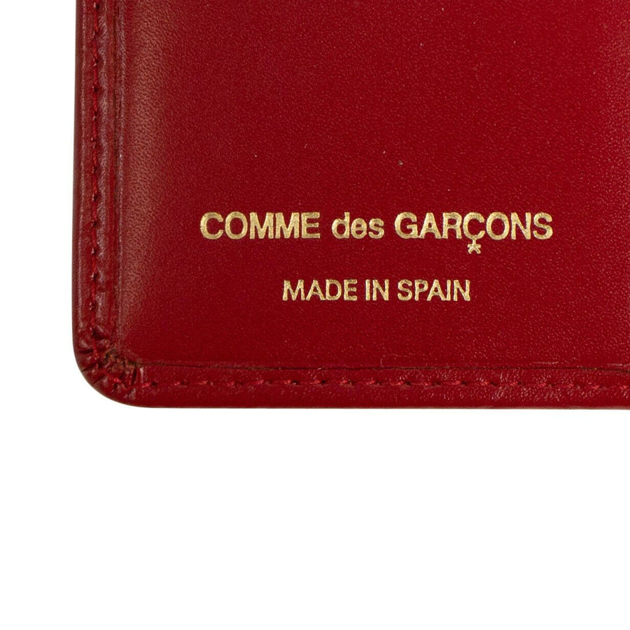 Leather Number Embossed Wallet - Red