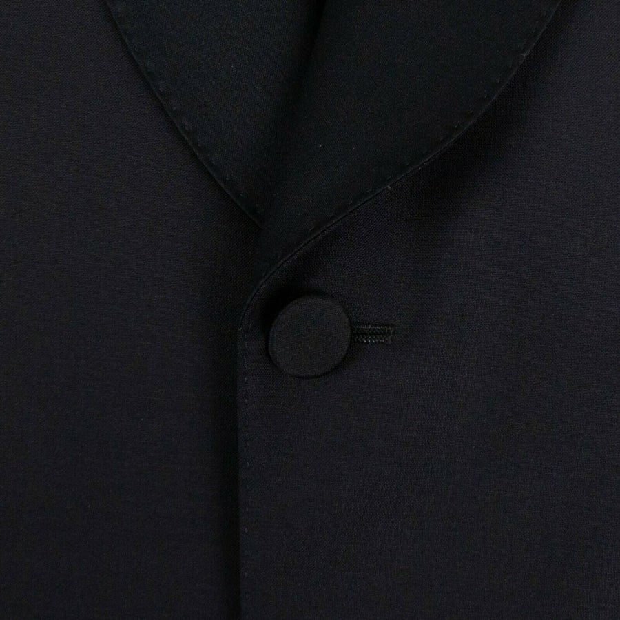 Wool Blend One Button Tuxedo - Blue