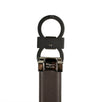 'Gancini' Black Buckle Belt - Black/Brown