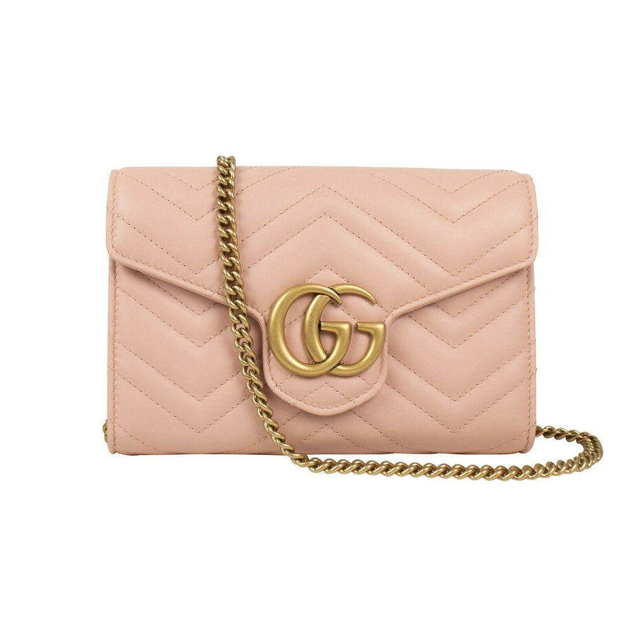 Quilted GG Marmont Matelasse Leather Mini Shoulder Bag - Pink