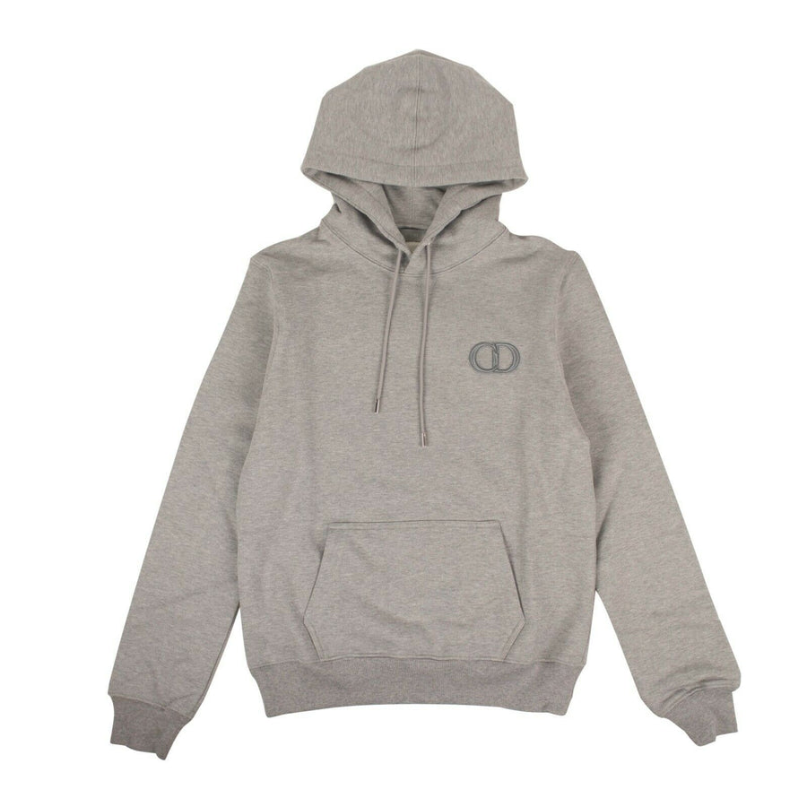 Cotton 'CD Icon' Logo Hooded Sweatshirt - Gray