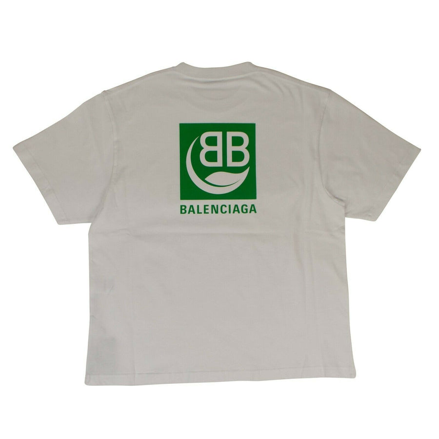 Cotton Green Logo Oversize Short Sleeve T-Shirt - White