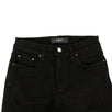 Denim Skinny MX1 Leather Patch Jeans - Black