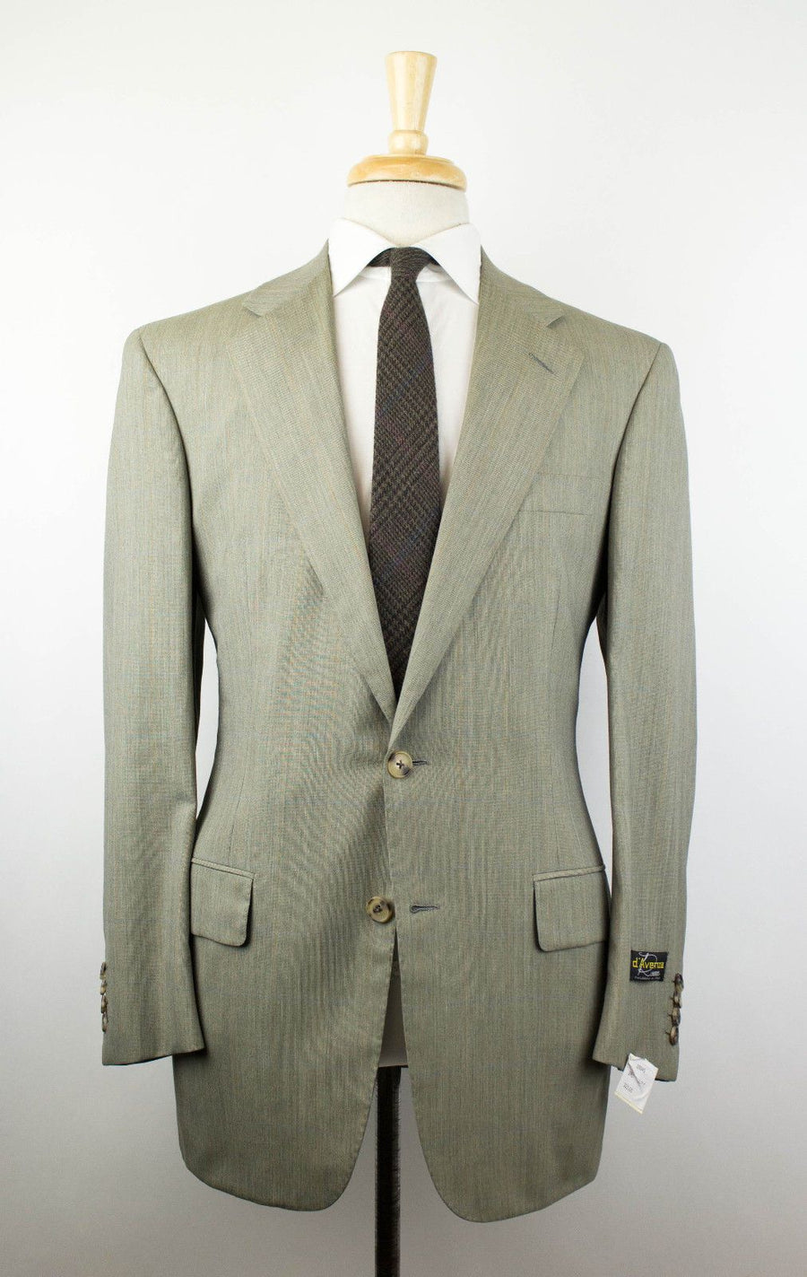 Windowpane Cashmere-Wool 2 Button Suit - Gray