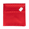 D-Check Silk-Wool Scarf - Red