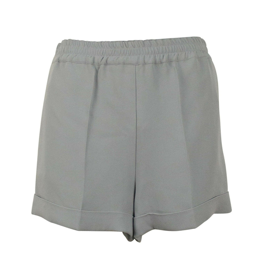 Silk Cuffed Shorts - Gray