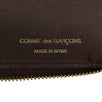 Leather Letter Embossed Wallet - Brown