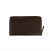 Leather Star Embossed Travel Organizer Wallet - Brown