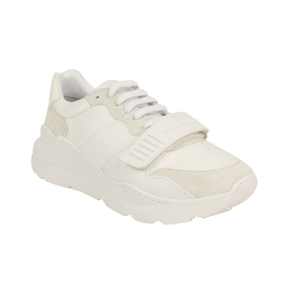 Suede Neoprene And Leather Sneakers - White