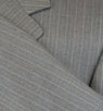 Drop 4 Striped Wool 3 Button Suit - Gray