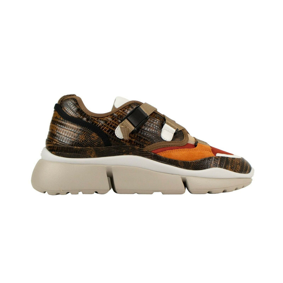 Python 'Sonnie' Low-Top Sneakers - Chestnut Brown