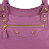 Shiny Textured Leather Giant 12 City Shoulder Bag - Purple