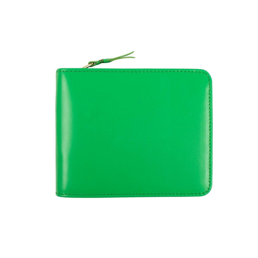 Leather Cardholder Zip Around Wallet - Green