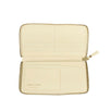 Leather Number Embossed Wallet - Ivory