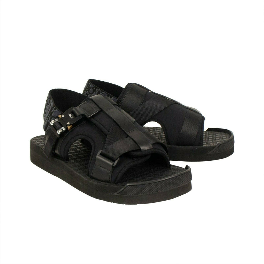 Neoprene Oblique Sandal - Black