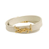 Lambskin Opyum Double Wrap Bracelet - Beige