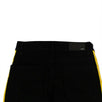 Denim Skinny Yellow Side Stripe Jeans - Black