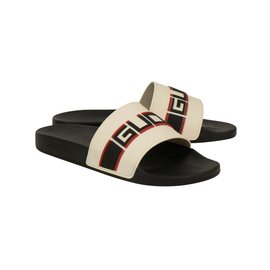 Stripe Rubber Slides Sandals