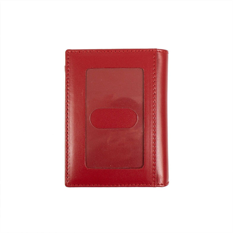 Leather Cardholder Wallet - Red