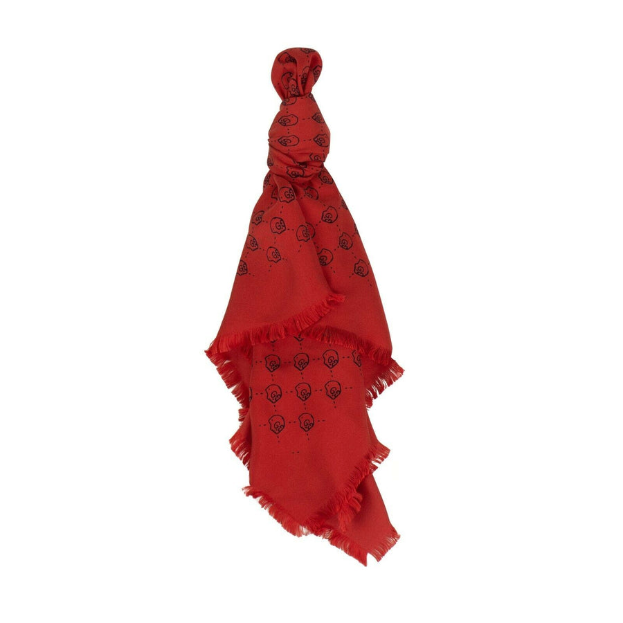 Silk 'GG Hamlet' Printed Shawl Scarf - Red