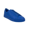 Perforated Check Leather Sneakers - Blue