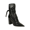 Huggy Lambskin Leather Ankle Boots - Black