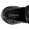 Quilted Lambskin Leather Logo Loafers Flats - Black