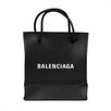 Small Leather Heritage Shopping Tote Bag - Black