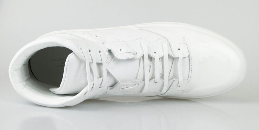 Leather High-Top Sneakers - White