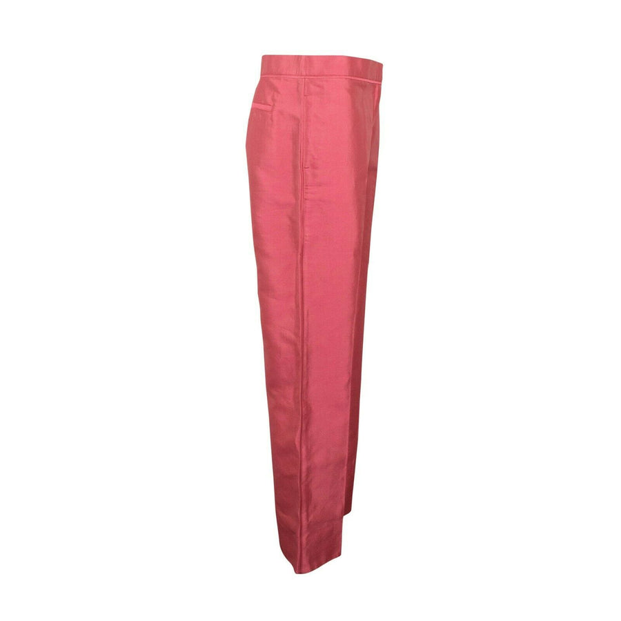 Cropped Cotton Blend Pants - Pink