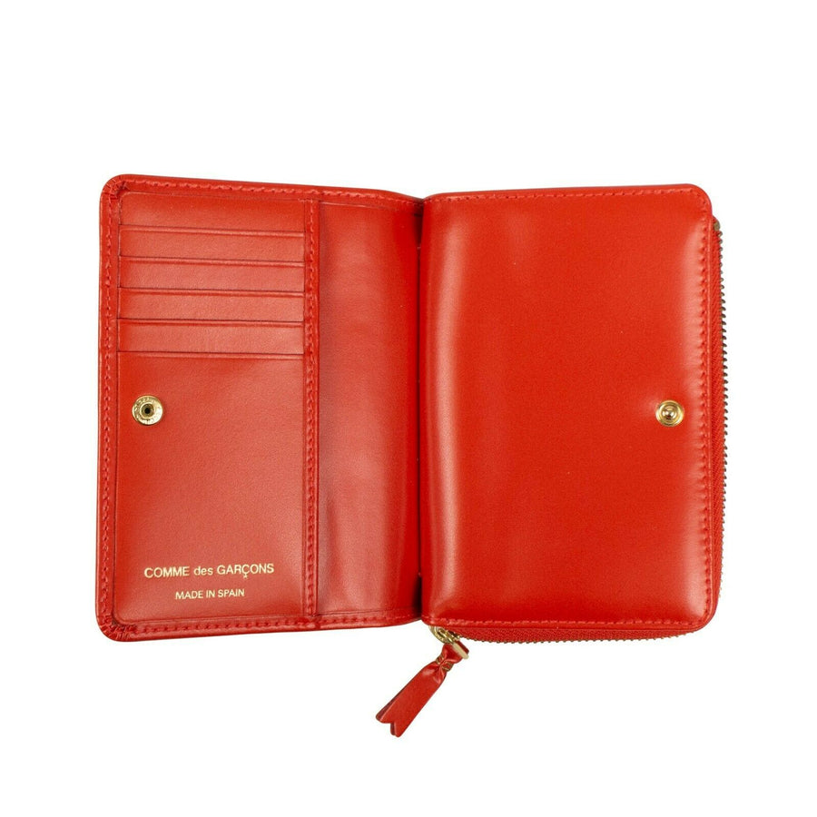 Leather Organizer Wallet - Red Orange