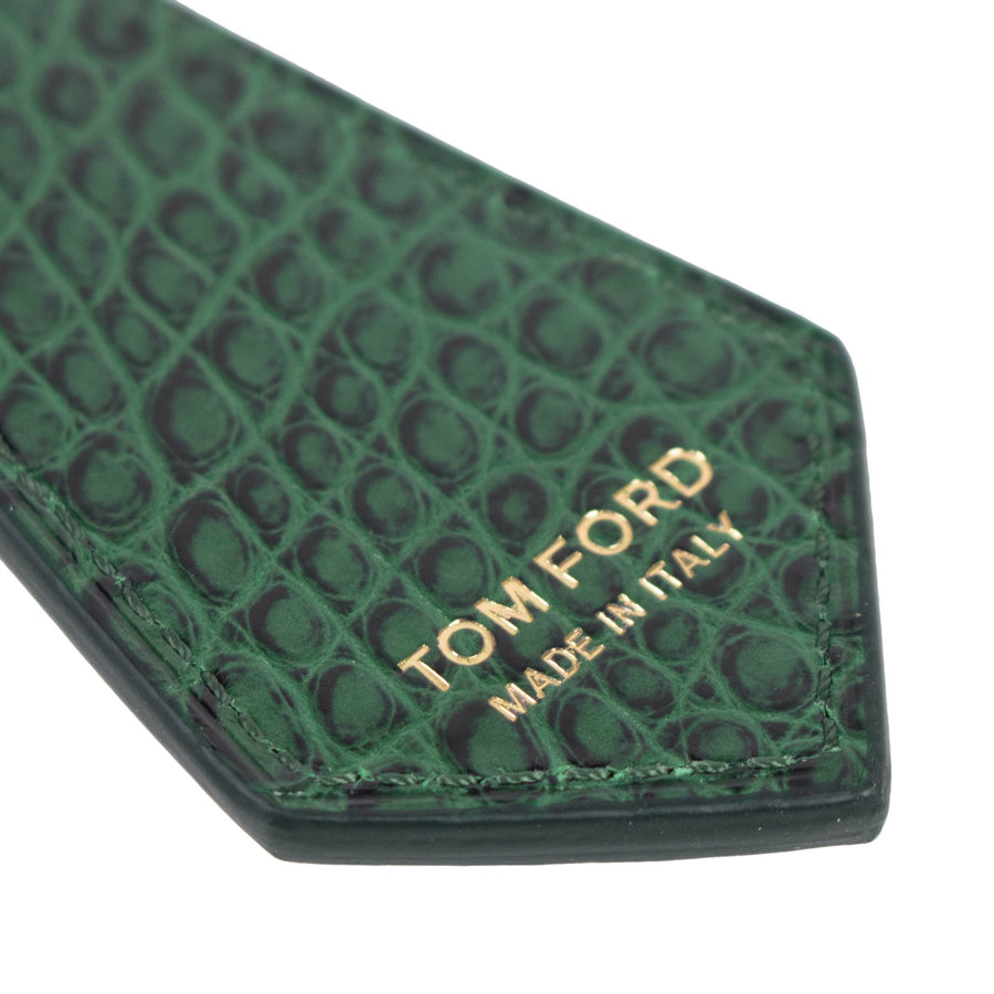 Alligator Leather Key Chain - Emerald Green