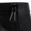 Glitter Leather Turnlock Short Boots - Black