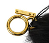 Fur Monster Ball Handbag Charm - Black / Yellow