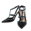 Rolling Rockstud Turquoise Stud Pumps - Black