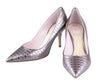 Cherie Cannage Metallic Pumps - Rose