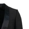 Silk One Button Tuxedo - Black