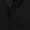 Wool One Button Tuxedo Suit - Black