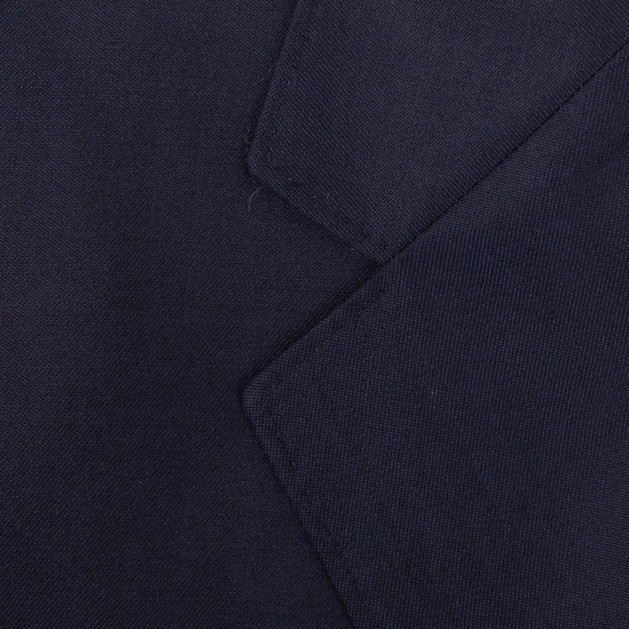 Wool Blend Two Button Suit - Navy Blue