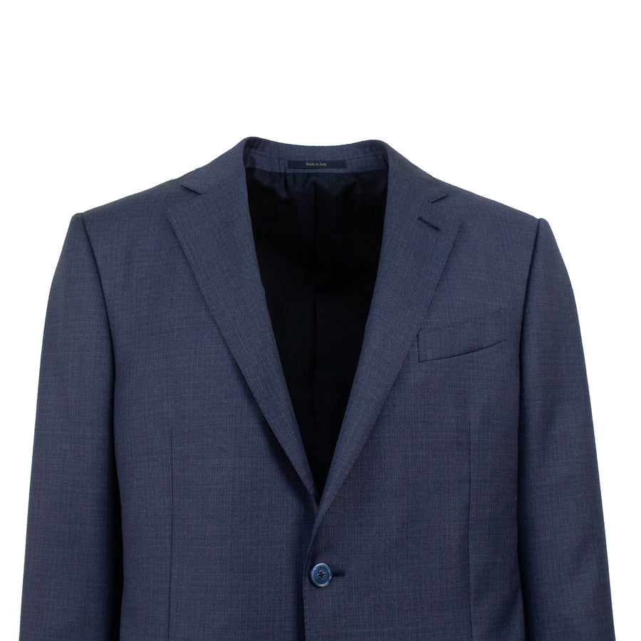 Wool Two Button Suit - Blue