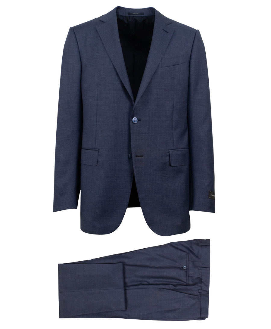 Wool Two Button Suit - Blue