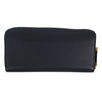 Leather Zip-Around Wallet Clutch - Deep Blue