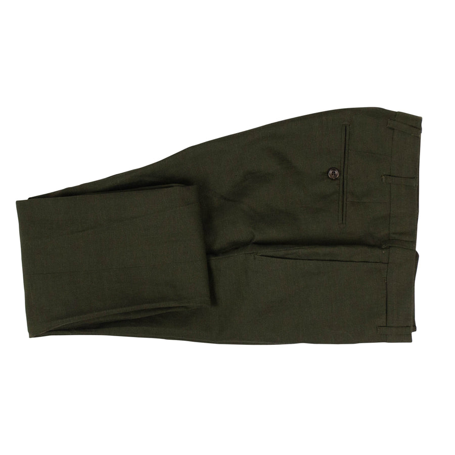 Linen Double Breasted Suit - Green