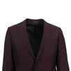 Wool Blend Two Button Suit - Maroon